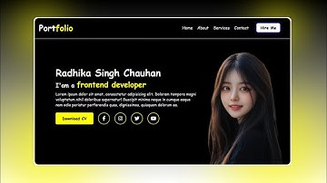 Create A Portfolio Website Using HTML & CSS Only | Tutorial for beginner