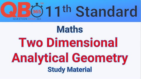 TN | 11th Standard Maths-Two Dimensional Analytical Geometry chapter Important Questions With Answer