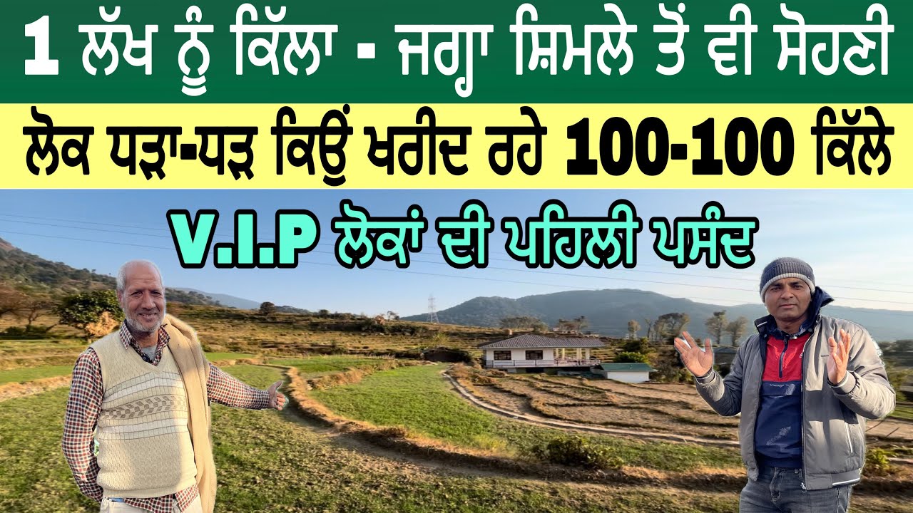 1 ਲੱਖ ਨੂੰ ਕਿੱਲਾ-ਜਗ੍ਹਾ ਸ਼ਿਮਲੇ ਤੋਂ ਵੀ ਸੋਹਣੀ | ਲੋਕ ਧੜਾ-ਧੜ ਕਿਉਂ ਖਰੀਦ ਰਹੇ 100-100 ਕਿੱਲੇ