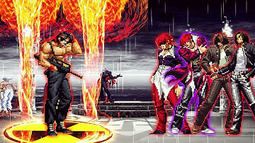 [KOF MUGEN] Nuclear Ralf Vs Kyo Kusanagi, Iori Yagami Team