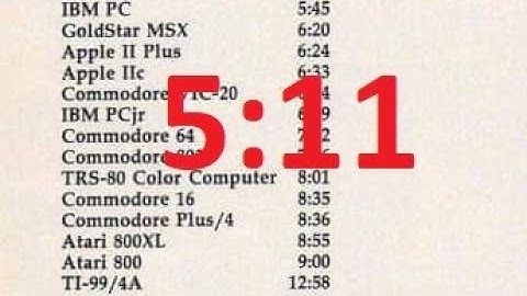 Benchmarking the Tatung Einstein in Basic (Sort Routine)