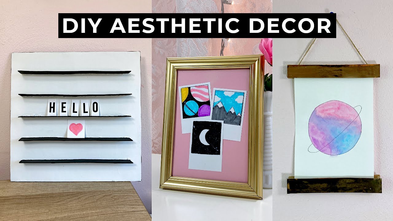 3 Aesthetic & Affordable DIY Room Decor Ideas - YouTube
