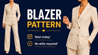 Blazer Pattern Making From Scratch | Amazing Design Step by Step