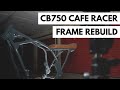 Frame Hoop Welding, Detab and Powder Coating - Honda CB750 Cafe Racer Build Ep8