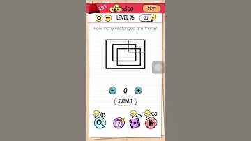 How many rectangles are there? Brain Test Level 76