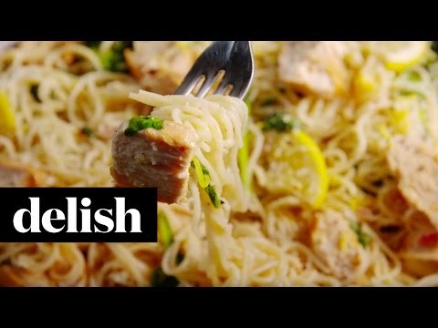 How To Make Lemon Butter Chicken Pasta | Delish