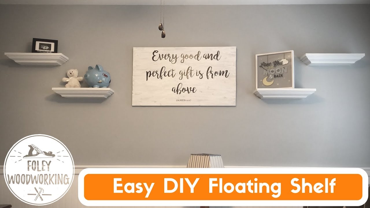 Easy DIY Floating Shelf - YouTube