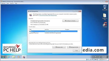 Defragment hard drive on Windows 7