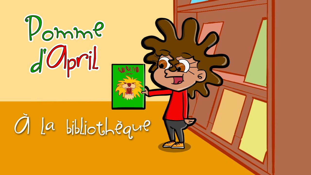 N1  POMME DAPRIL A LA BIBLIOTHEQUE