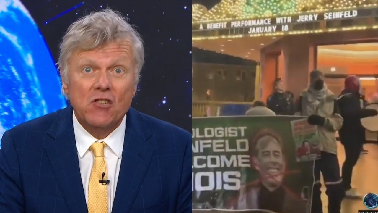 World’s Gone Mad: ‘Keffiyeh-clad' protesters march outside of Jerry Seinfeld comedy show