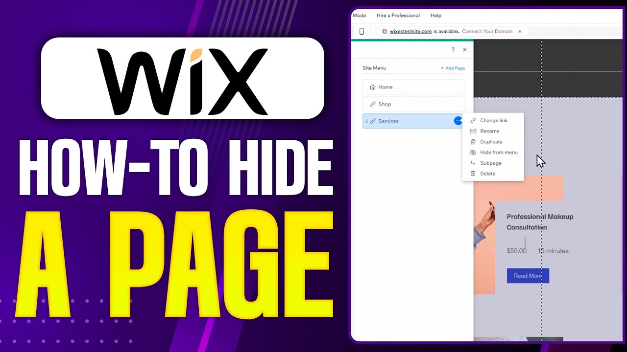 How To Hide a Page On Wix (2026 Updated Tutorial) - YouTube