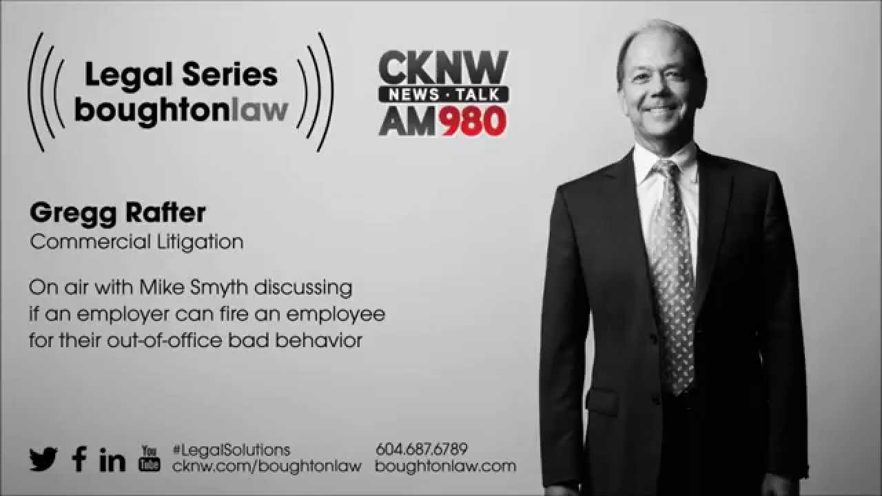 Can you be fired for your out-of-office bad behavior?