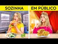 SOZINHA VS EM PÚBLICO || Como Se Tornar Uma Princesa! Boas VS Más Maneiras, Por 123 GO! FOOD