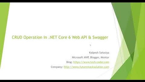 CRUD Operation In .NET Core 6 Web API & Swagger