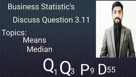 Business Statistics: Means , Median lecture by Sir Tahir Urdu & hindi