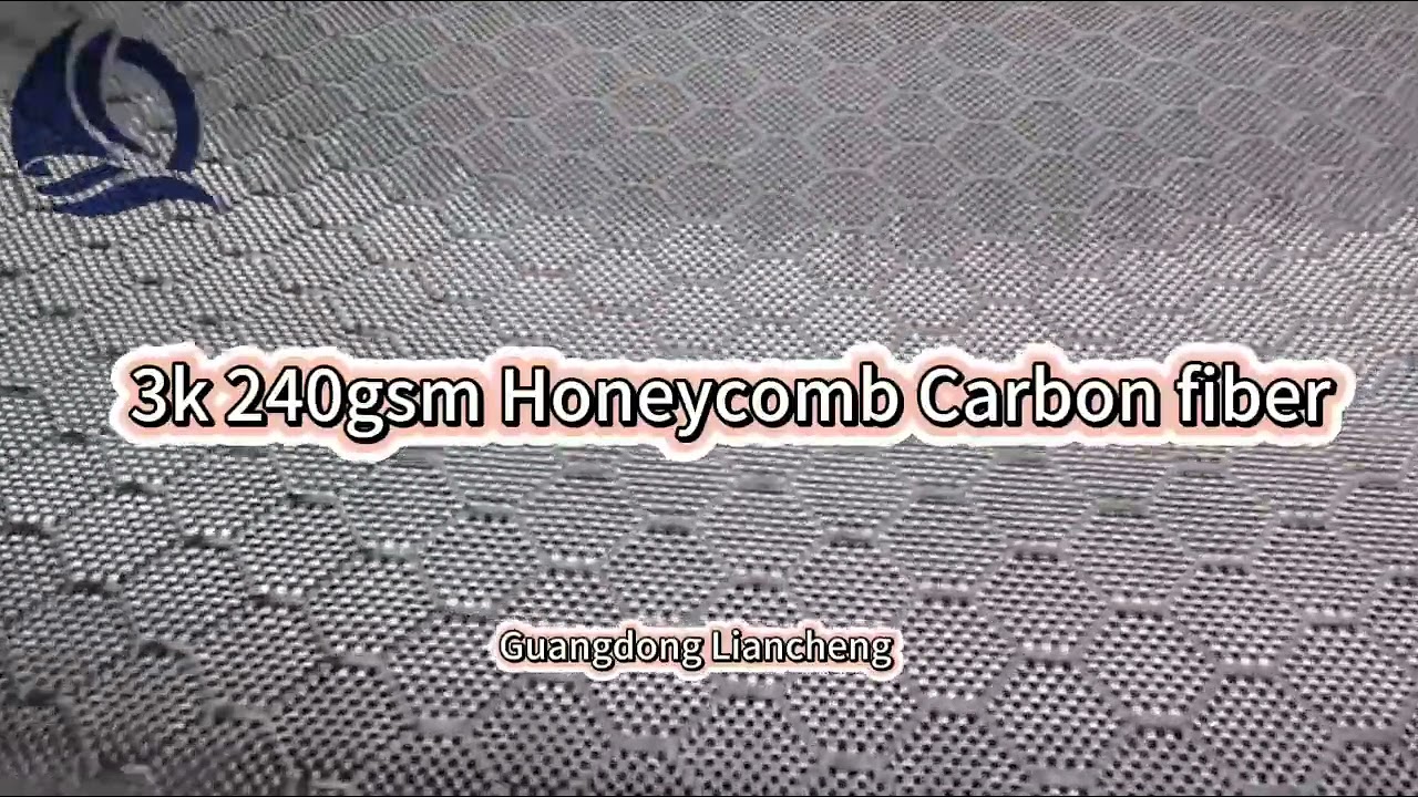 T300 3K 240GSM Jacquard Carbon Fibre Fabric Honeycomb Hexagon Weave Carbon Fiber Cloth