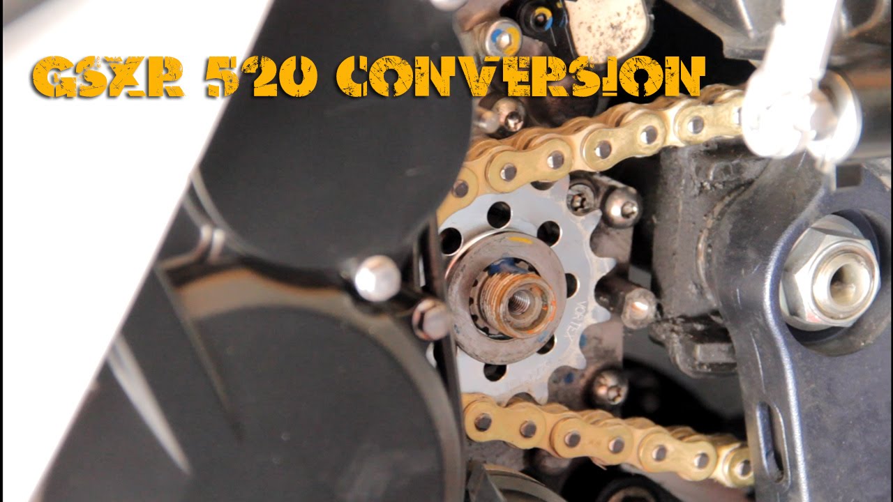 2011-14 GSXR 600 L1 - 520 Chain and Sprocket Conversion - YouTube