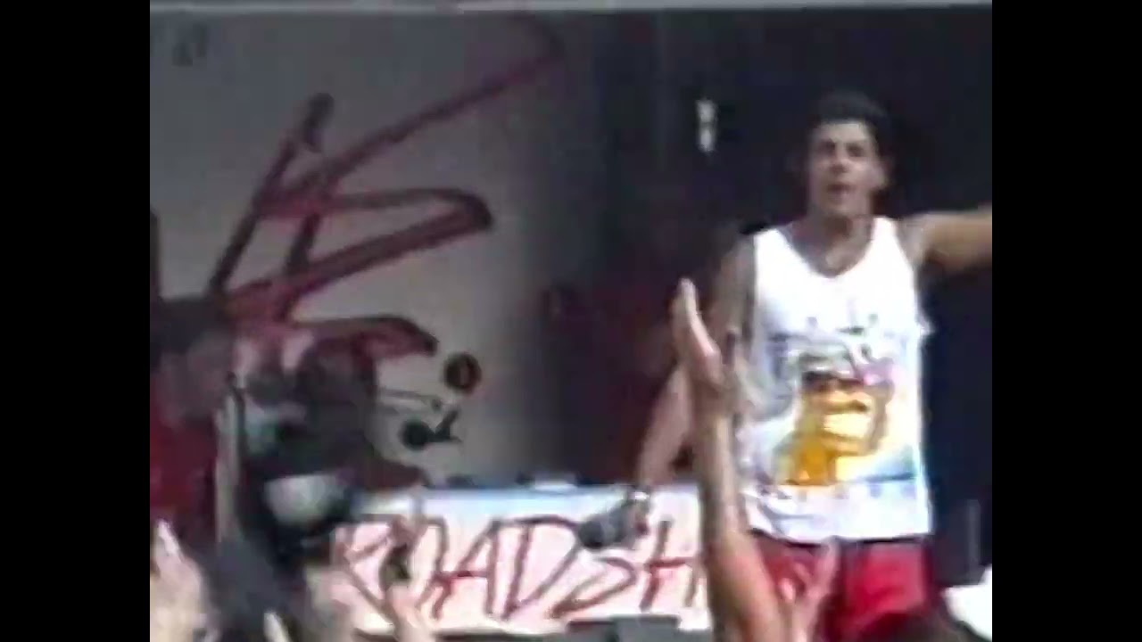 Radio 1 Roadshow Rhyl August 91 Gary Davies Right said Fred, Danni Minogue
