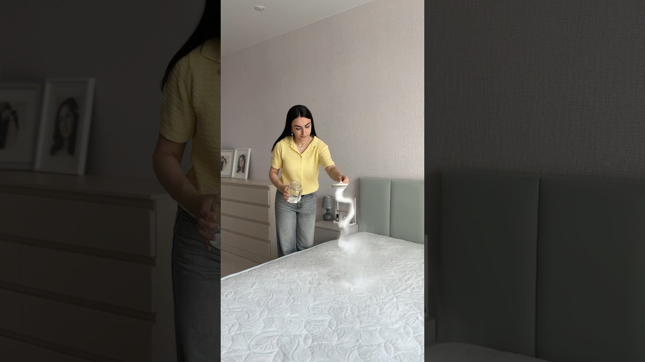 Чистите матрас раз в месяц?) #лайфхак #уборкадома #лайфхакдлядома