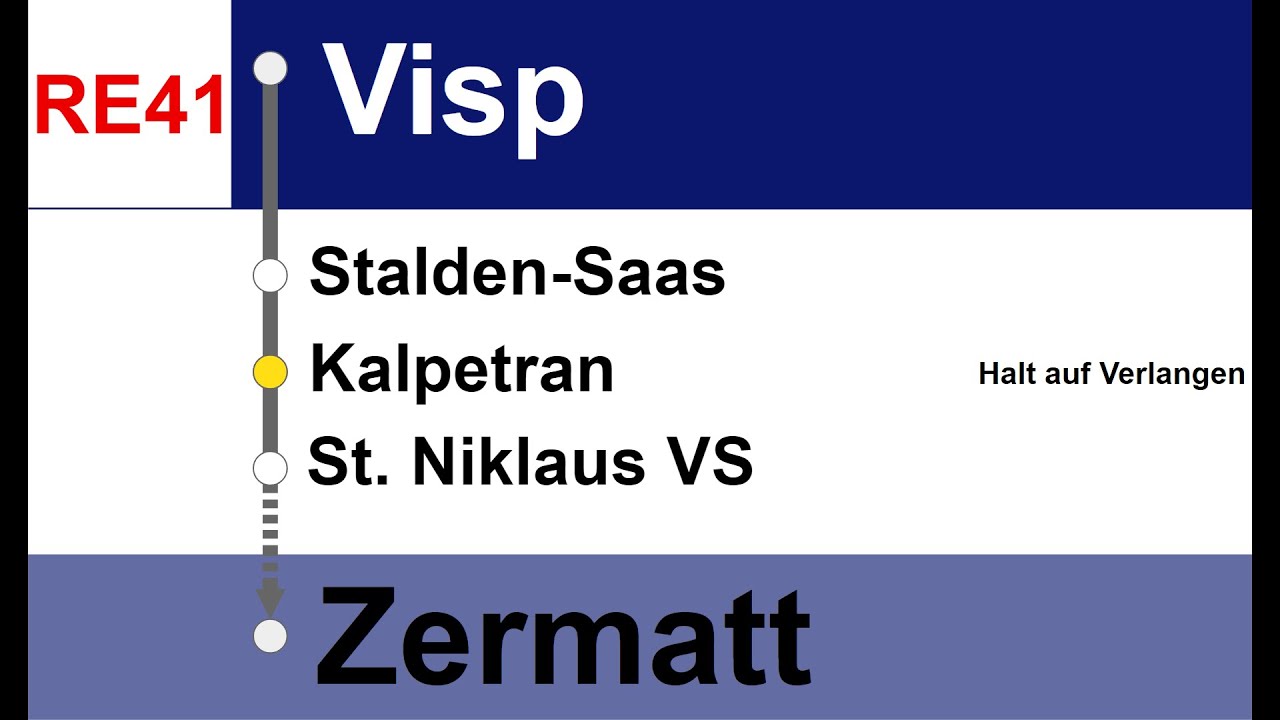 MGB Ansagen » RE41 Visp — Zermatt | SLBahnen