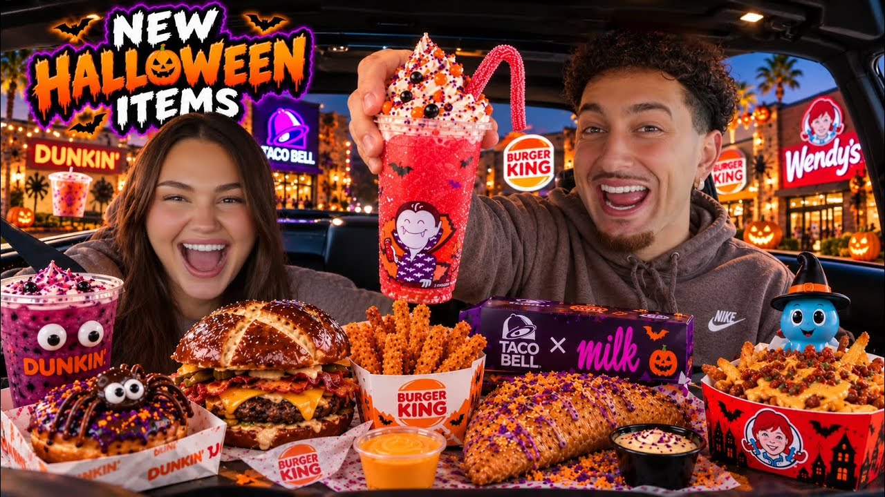 TRYING NEW MENU ITEMS FROM FAST FOOD RESTAURANTS!! *HALLOWEEN SEASON*