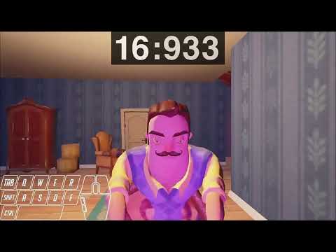 Hello Neighbor Pre-Alpha 100% WORLD RECORD speedrun 25.000