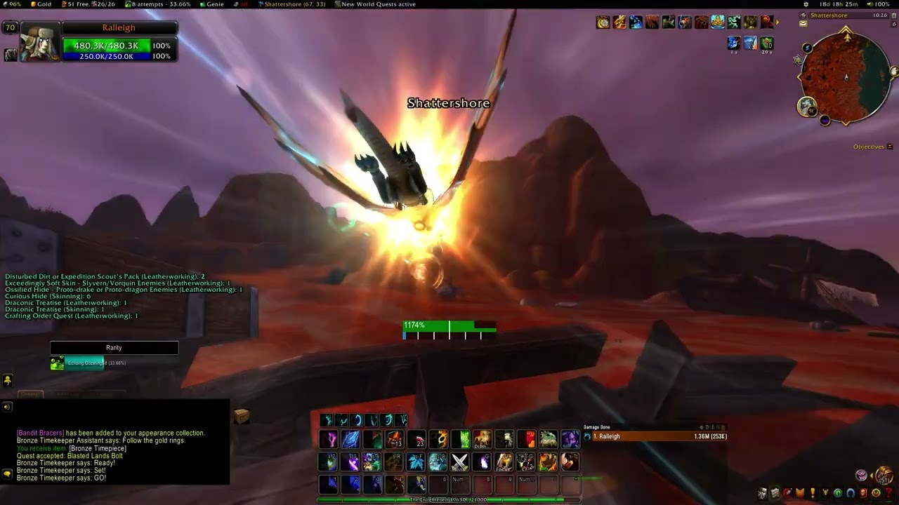 WOW Dragonriding: Blasted Lands Bolt Gold - 61.638