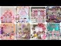 First birthday decoration ideas for baby girl at home | Pink birthday decoration ideas for princess