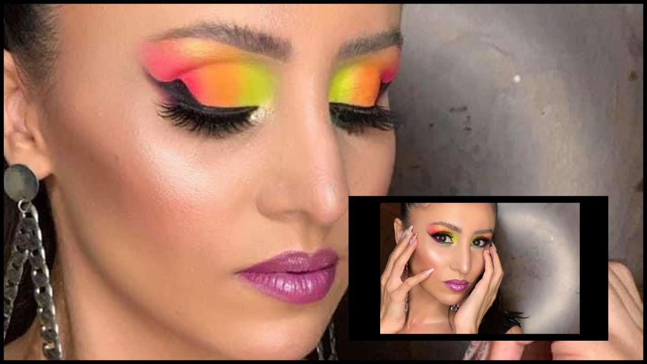 PASO A PASO: Maquillaje Full Color con Delineado Ala de Ángel - YouTube