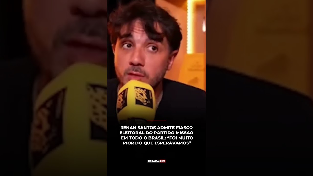 RENAN SANTOS ADMITE FIASCO ELEITORAL DO PARTIDO EM TODO O BRASIL:"FOI MUITO PIOR DO QUE ESPERÁVAMOS"