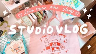 STUDIO VLOG ♡ FIRST SHOP UPDATE OF THE YEAR, NEW TOTE BAGS, LEAVING ETSY 4EVER 🥲