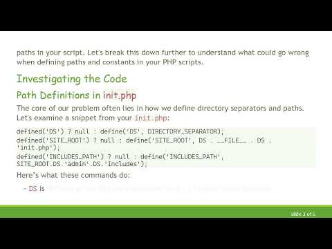 How to Fix the Failed to Open Stream Error in PHP: Path and Constant Definitions Explained
