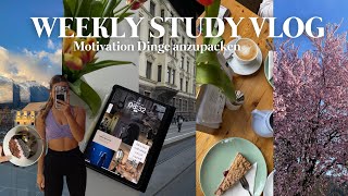 WEEKLY STUDY VLOG // Wie motiviert man sich?, Work-Life, Gym & Tanzen, Frühlingsvibes