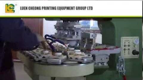 4-color open ink well pad printer with conveyer