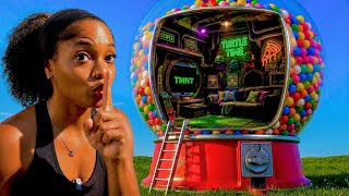 I Built a SECRET ROOM Inside a Giant Gumball Machine!