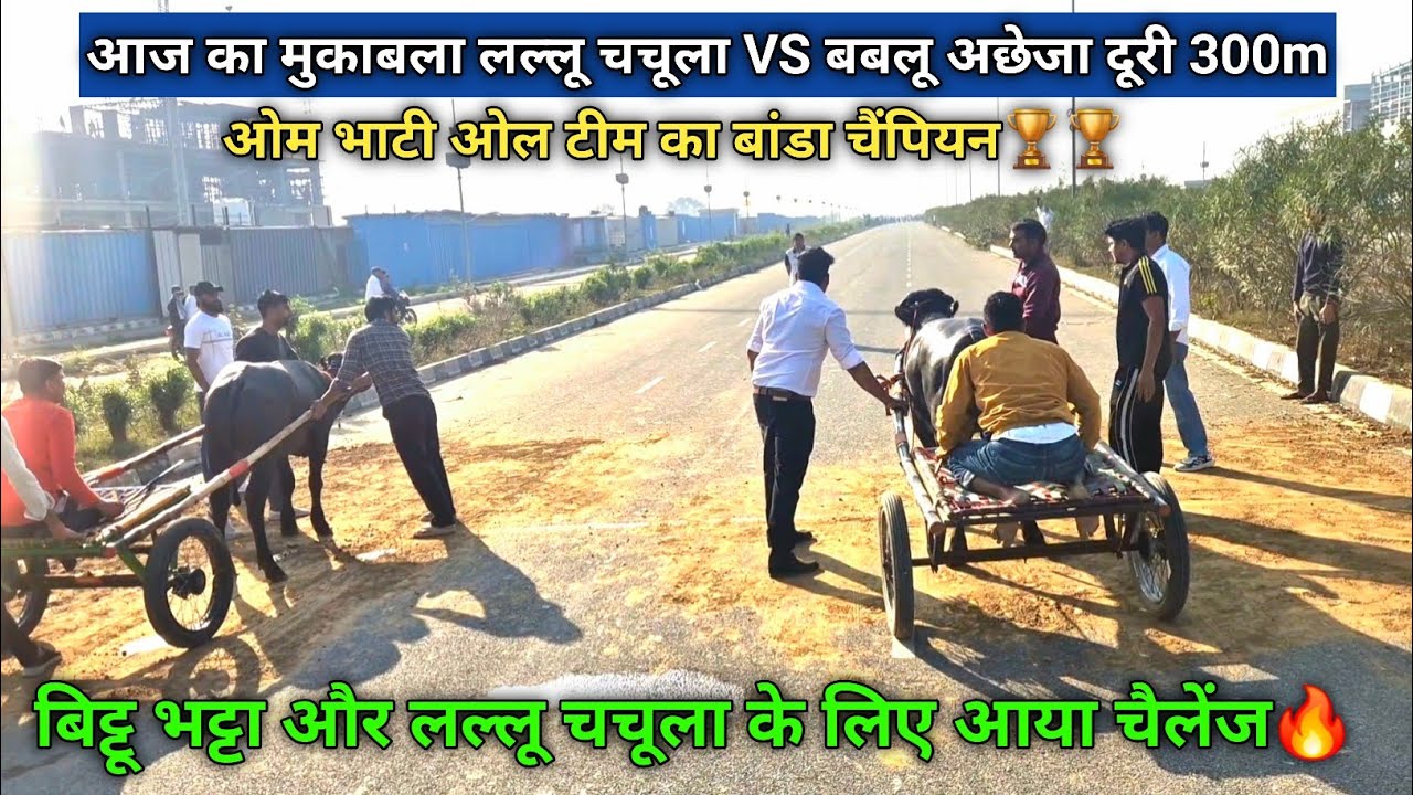 आज का मुकाबला || लल्लू चचूला VS बबलू अछेजा दूरी 300m || बबलू अछेजा,ओम भाटी ओल् विनर🏆🏆