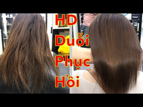 Hướng dẫn duỗi phục hồi tóc khô sơ - phục hồi karetin