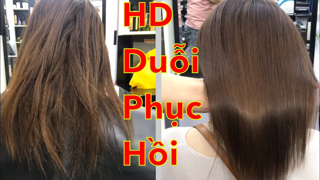 Hướng dẫn duỗi phục hồi tóc khô sơ - phục hồi karetin