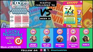 Scratchin' Pete | Scratch Challenge: Bingo VS 7X Multiplier | Week 31 2026 screenshot 2