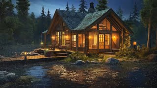 Cozy Lakeside House Ambience in Rainy Night with Rain sound and Cricket, White noise For Sleep by Muny Autumn  855 views 4 months ago 6 hours