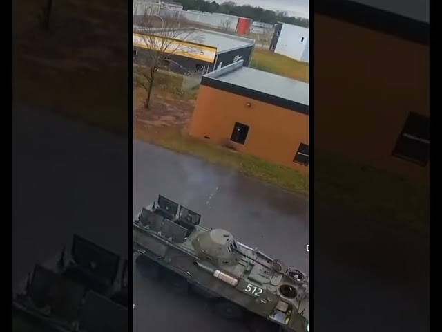 Ukraine shoulder throws a grenade in a tank￼ class=