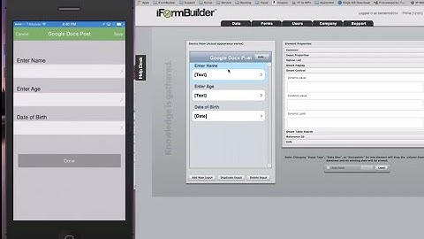 iFormBuilder Post to Google Spreadsheet