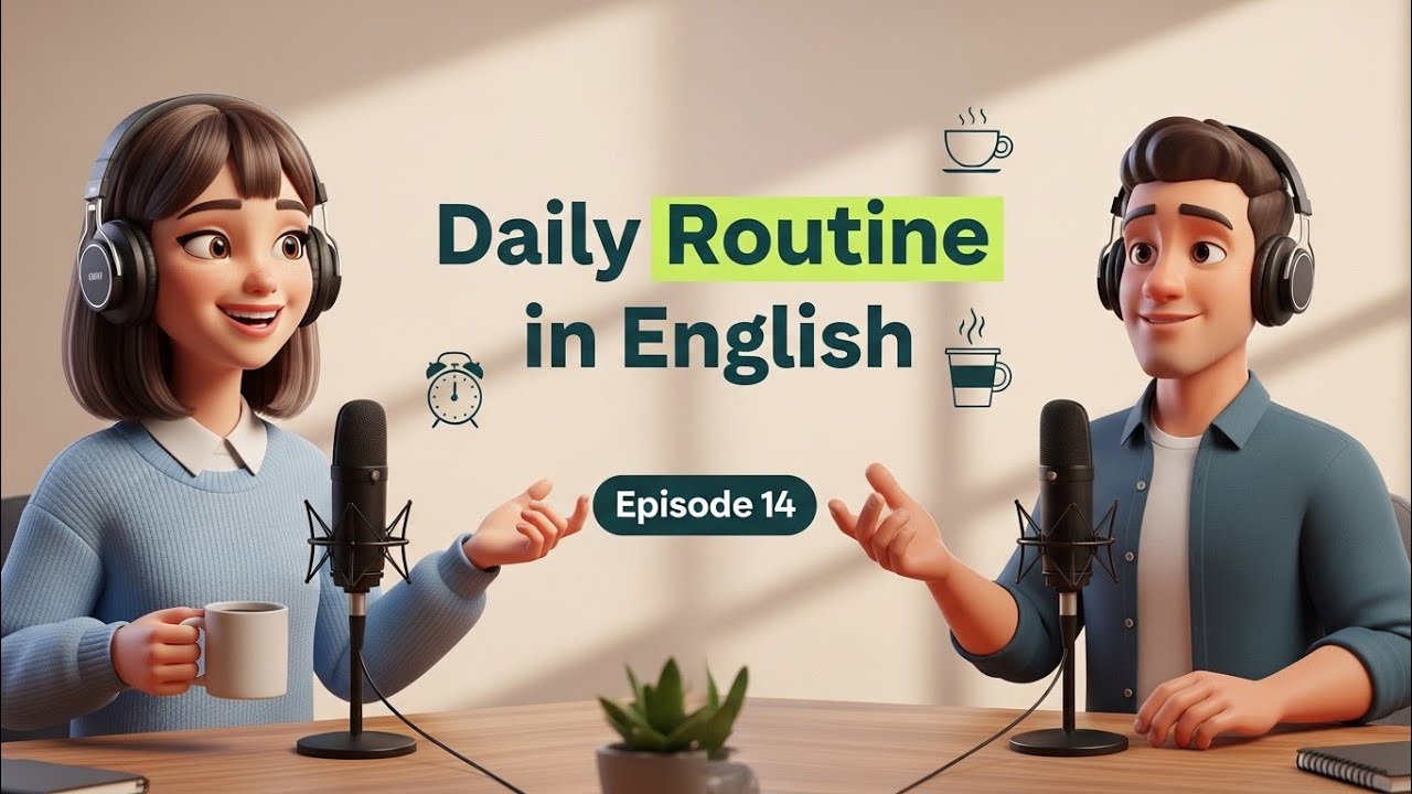 Daily Routine in English | Easy Conversation Practice (Beginner Podcast) | Episode 14 Easy English