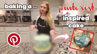 baking a pinterest inspired cake...