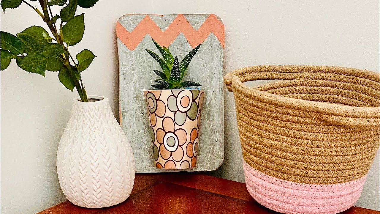 Diy cement planter - YouTube