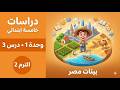     دراسات خامسة ابتدائي       وحدة   درس    مواقع بيئات بلدنا نجومي