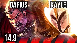 DARIUS vs KAYLE (TOP) | 7 solo kills, Rank 10 Darius | TR Challenger | 14.9