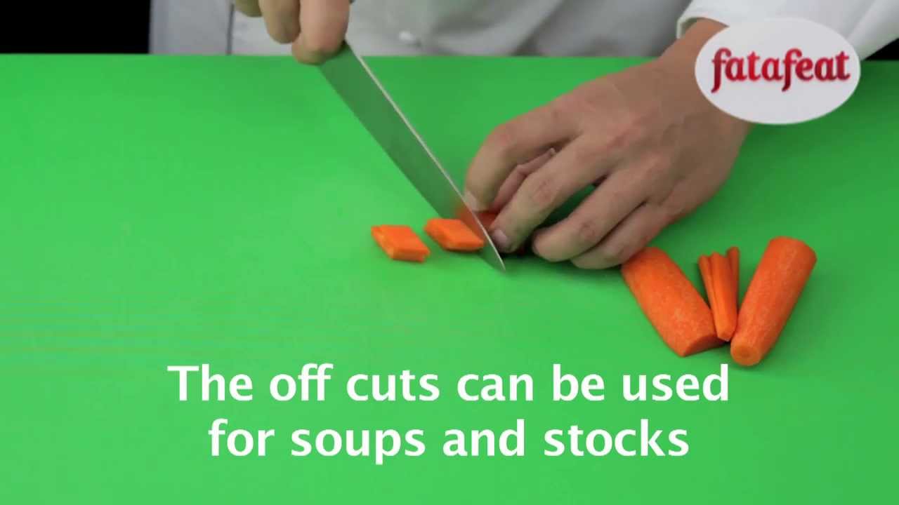 Lesson Cutting carrots into diamond shapes Fatafeat Academy