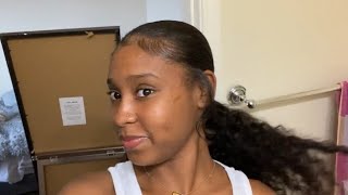 watch me do a curly ponytail in 5 minutes 🥇