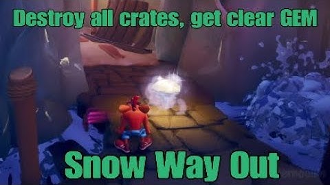 Crash Bandicoot 4 - Snow Way Out, ALL BOXES, get clear GEM, NO DEATHS, get Flash back tape (DEMO)